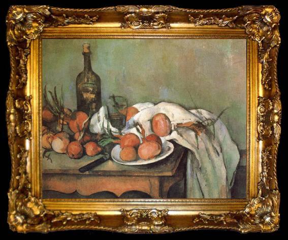 framed  Paul Cezanne Still Life with Onions, ta009-2